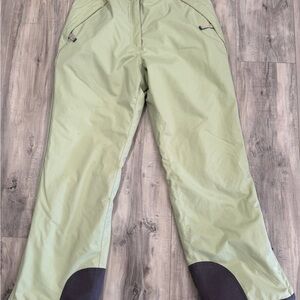 Light Green Ski Pants with Black Accents size XL